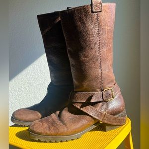 DVF Chocolate Leather Boots size 10